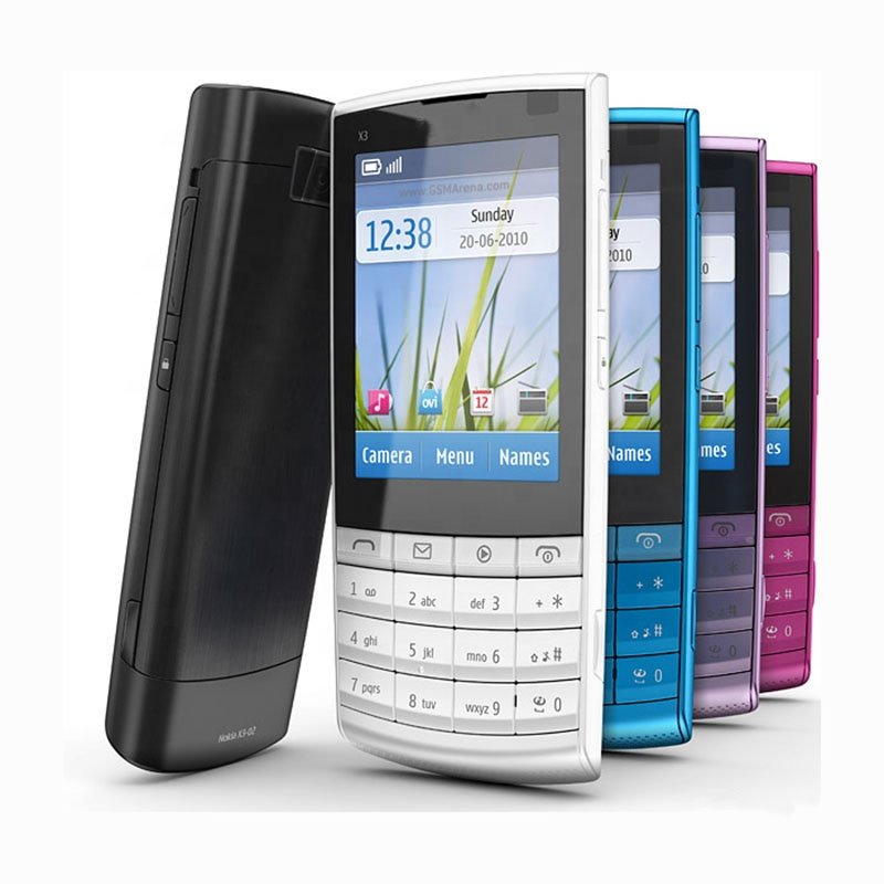 For X3 X3-02 3G Mobile Phones 2.4" 5MP Camera FM radio English Russian Arabic Keyboard